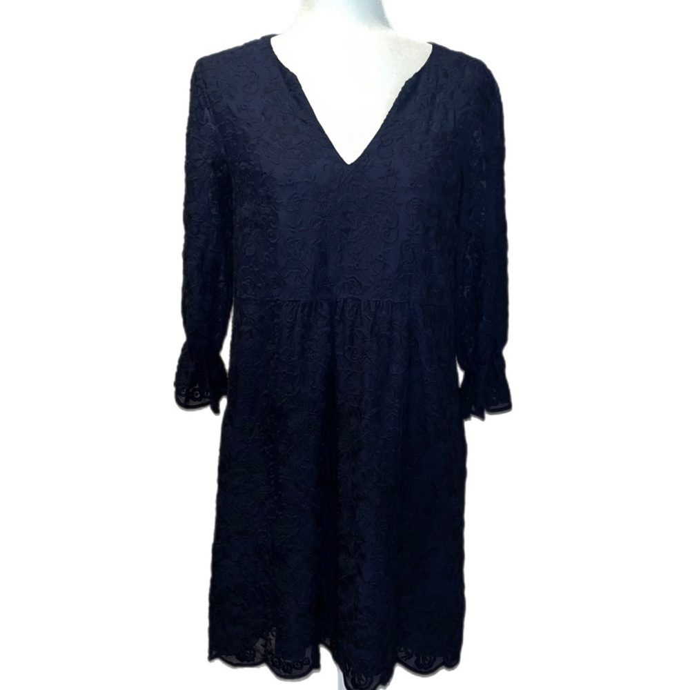 Madewell Embroidered Slowsong Navy Blue Dress Size 2